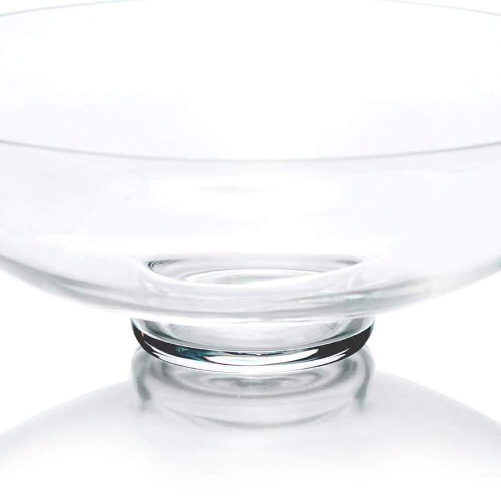Glass‎ Decorative Footed Bowl (H:4.5" D:12")  Fruit Display Bowl  Terrarium Bowl